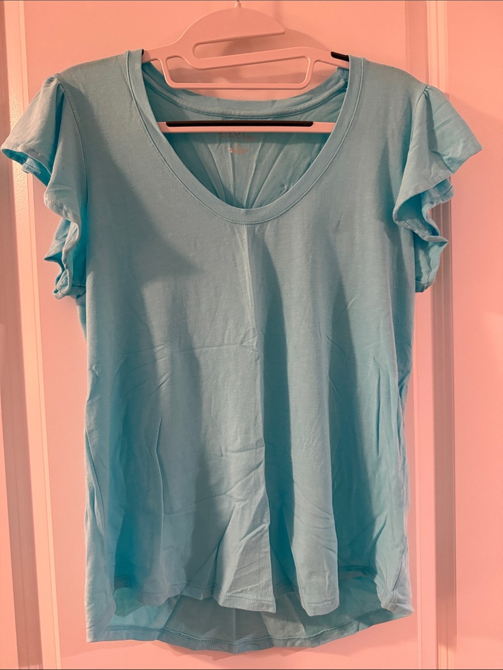 Lilly Pulitzer Light Blue Short Sleeve V-Neck Tee